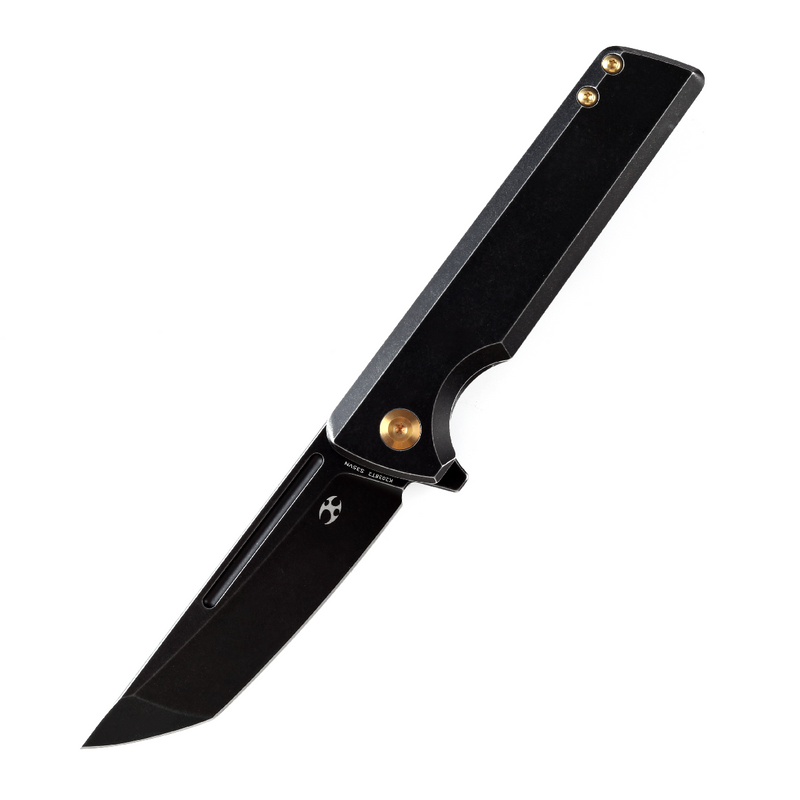 KANSEPT Anomaly Flipper Knife  Stonewashed Titanium Handle (3.14''CPM-S35VN Blade) Dirk Pinkerton-K2038T2