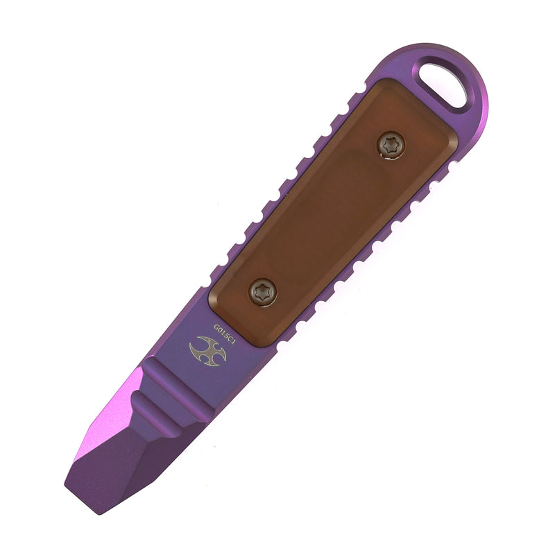 Kansept EDC Kursor PryBar Purple Titanium+PEI Inlay Designed by Koch Tools-G015C1