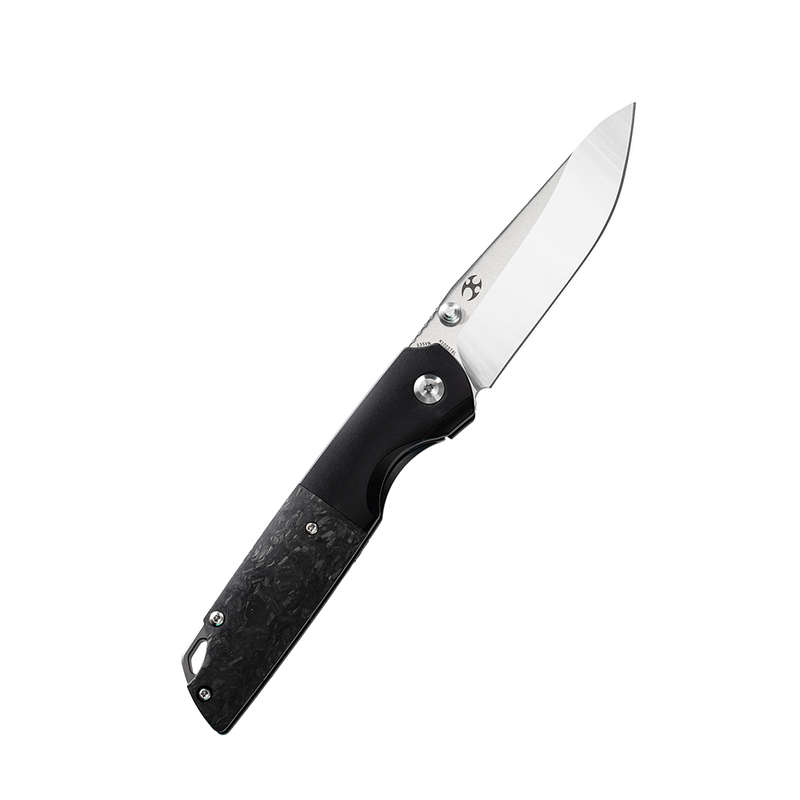 KANSEPT Warrior --Left Handed Flipper Knife 6AL4V Titanium +Carbon Fiber Handle (3.46'' CPM-S35VN Tanto Blade) Kim Ning Design -K1005T6L