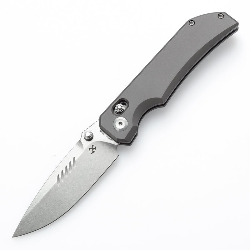 KANSEPT Eaglestrike Crossbar Lock Knife Bead Blasted Titanium Handle(3.73'' CPM S35VN Blade) James Lowe Design-K1095V3
