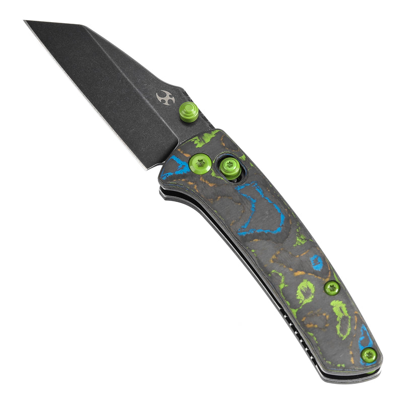 KANSEPT Little Main Street Cross Bar Lock 80S Camo Carbon Fiber Handle (2.26'' CPM S35VN Blade) Dirk Pinkerton Design-K2015V4