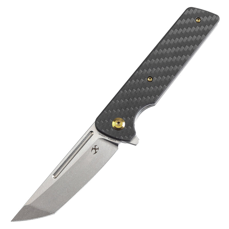 KANSEPT Anomaly Flipper Knife Carbon Fiber +G10 Handle (3.14''CPM S35VN Blade) Dirk Pinkerton-K2038T6