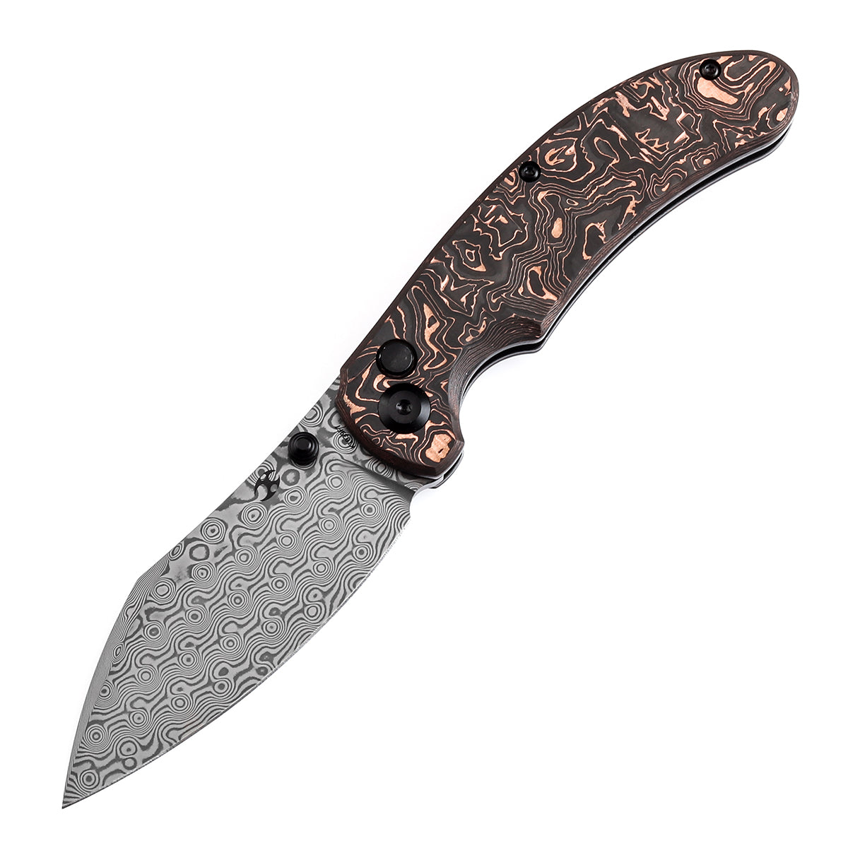 KANSEPT Nesstreet Button Lock Copper Carbon Fiber Handle(3.58