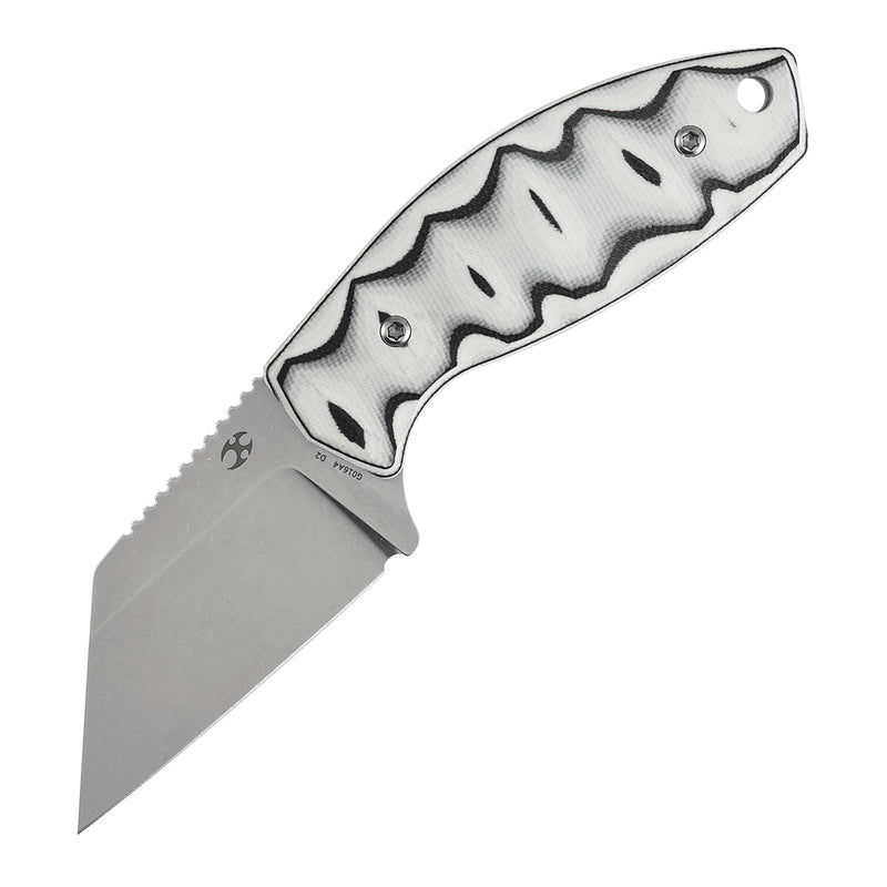 KANSEPT Siafu | Fixed Blade | 2.41" D2 Blade | Black & White G10 | Dirk Pinkerton Design | G016A4