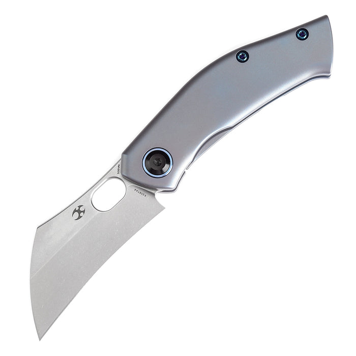 KANSEPT Osprey Thumb Hole Knife Blue Anodized Titanium Handle (2.23'' CPM-S35VN Blade) Jonathan Shaw Design - K2087A4