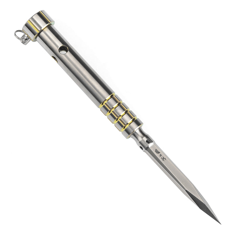 Kansept EDC Tool Stiletto G005A2 5CR13 Steel & Plain Titanium Designed by Marco Panella