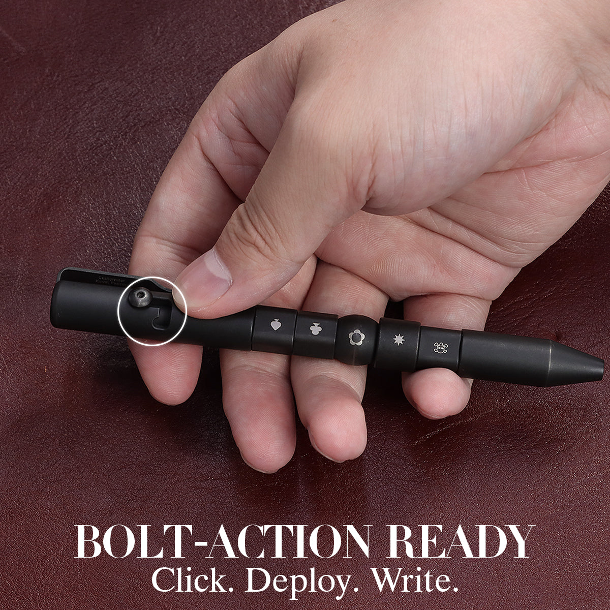 Kansept EDC Titanium Bolt-Action Pen Customizer– Customizable