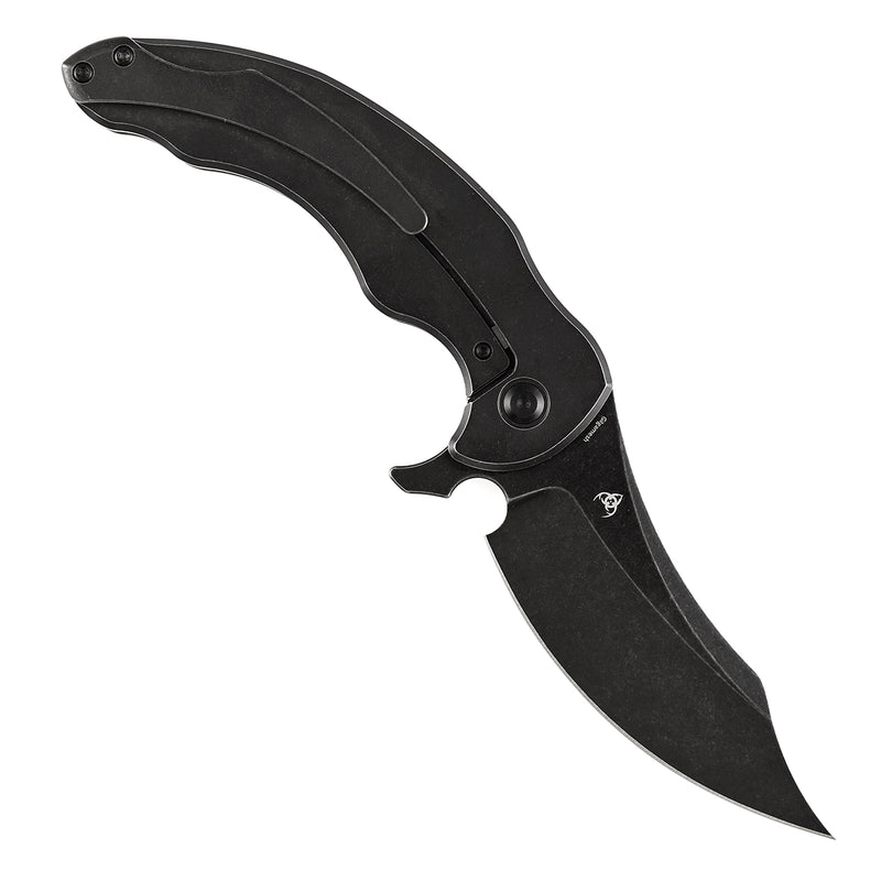 KANSEPT Gilgamesh Flipper Copper Carbon Fiber with Blackwash Titanium Handle ( 3.75" CPM S35VN Blade) Andreas Goltz Designed- K1128A4