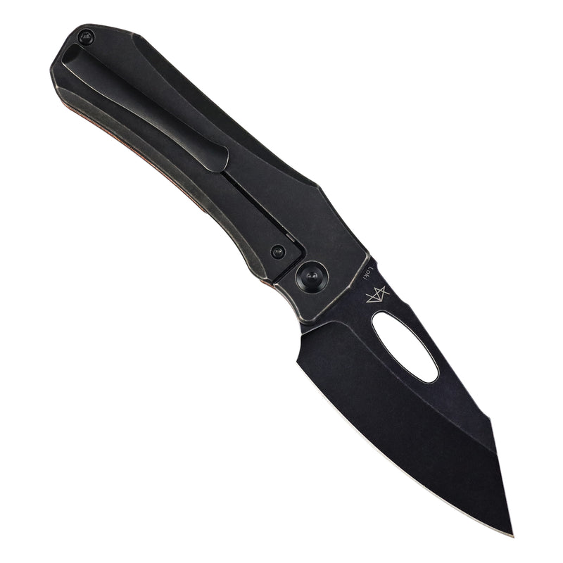 Loki | Frame Lock | 2.99" Blackwash Elmax Blade | Blackwash Titanium & Copper Bones | Steven Dunnuck Designed | K1058B8