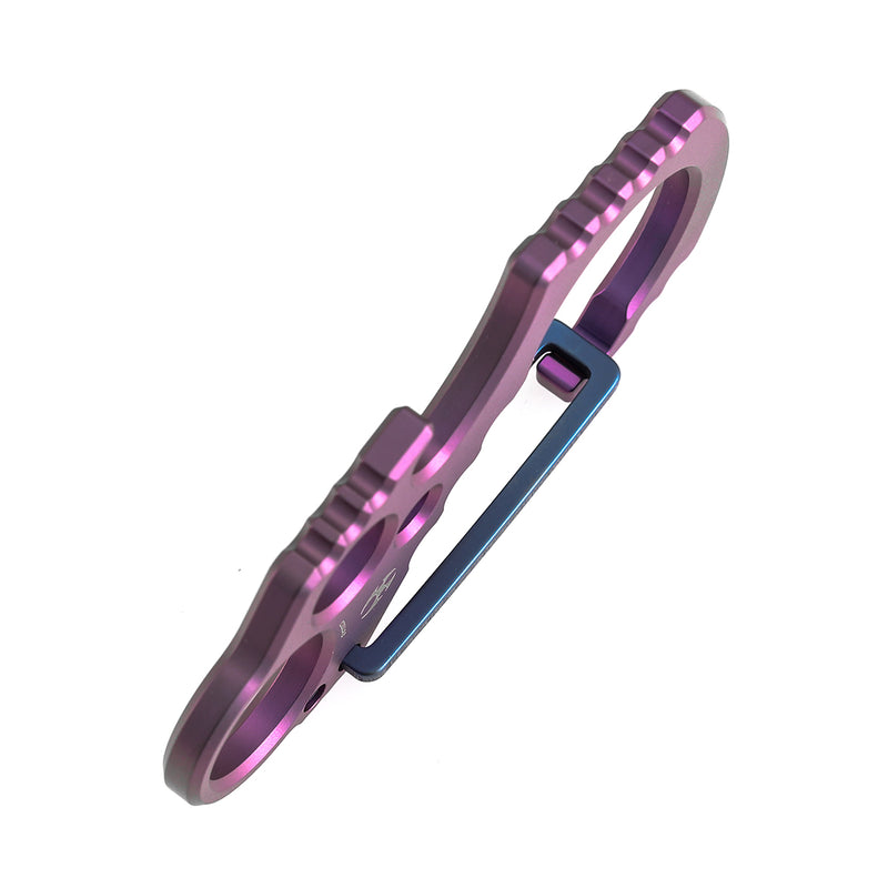 Kansept EDC Tools Carabiner C011A3 Titanium EDC Keychain Clip Purple Anodized Titanium with Blue Anodized Lock Koch Tools Designed
