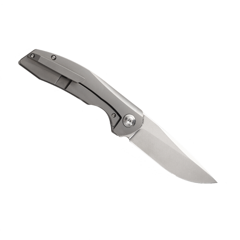 KANSEPT Accipiter  Flipper Knife Green Canvas Micarta+ Titanium  Handle (3.5'' CPM-S35VN Blade)Kim Ning Design -K1007A1