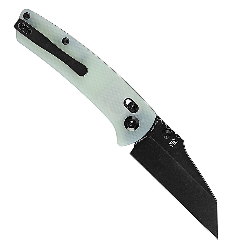 KANSEPT Main Street Thumb Studs/ Crossbar Lock Knife Jade G10 Handle (3.36'' 154CM Blade) Dirk Pinkerton Design-T1015V7