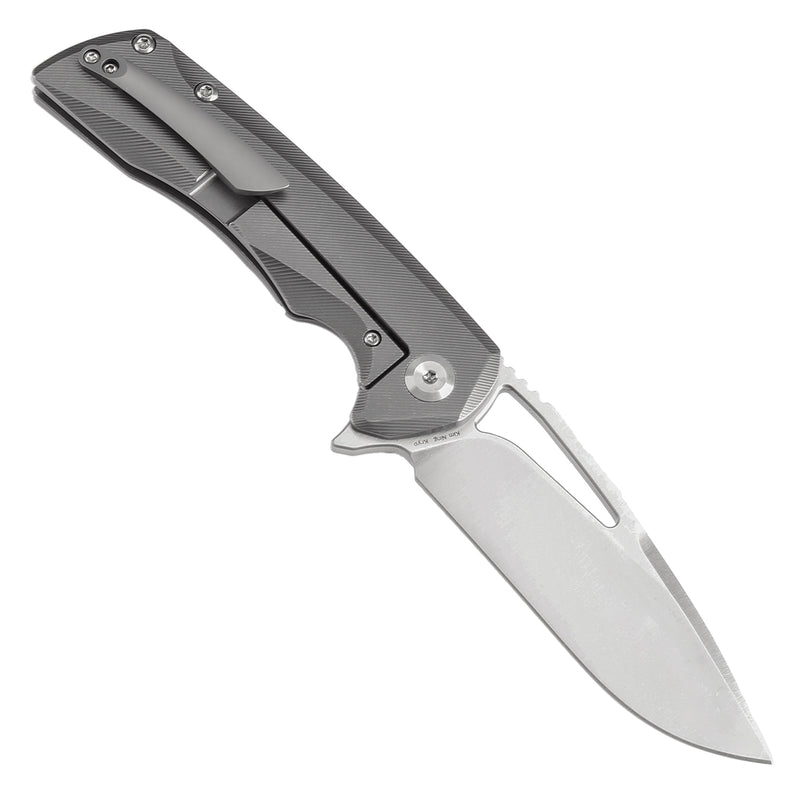 KANSEPT KRYO Thumb Hole Micro Milling Titanium Handle (3.58" CPM S35VN Blade) Kim Ning Design-K1001A7