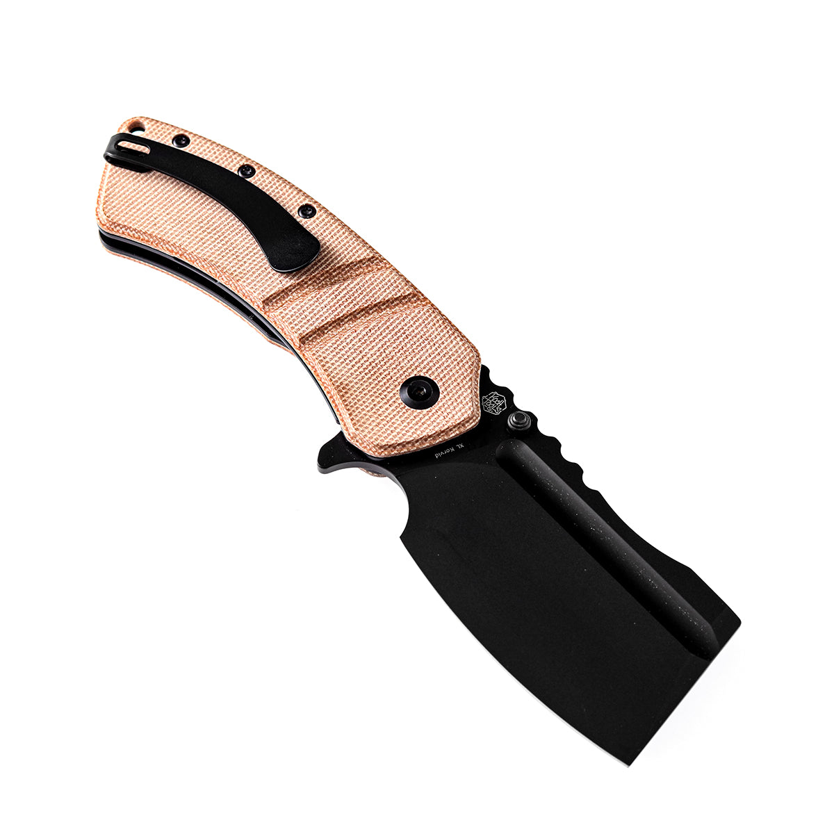KANSEPT Thumb Stub XL Korvid Brown Micarta Handle (3.55'' 154CM