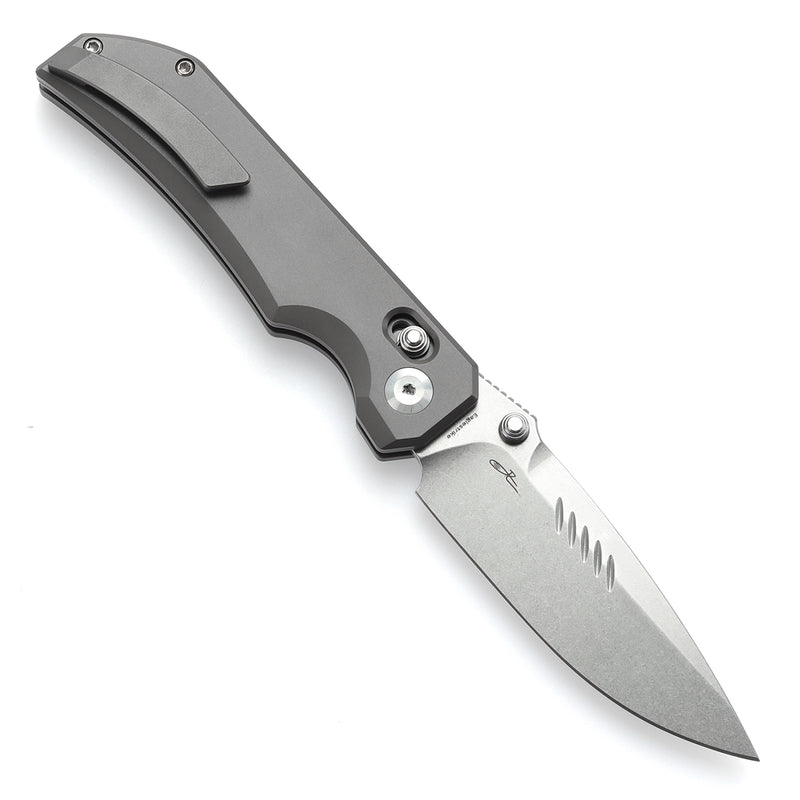 KANSEPT Eaglestrike Crossbar Lock Knife Bead Blasted Titanium Handle(3.73'' CPM S35VN Blade) James Lowe Design-K1095V3