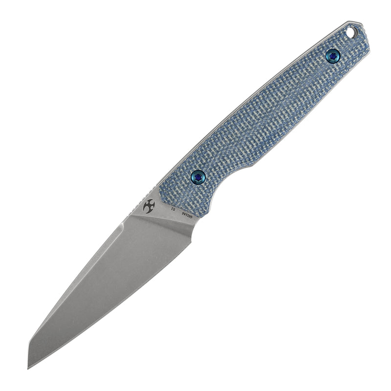 Kansept Parr | Fixed Blade | Blue Micarta | 3.12" D2 Blade | Jonathan Styles Design | G011A6