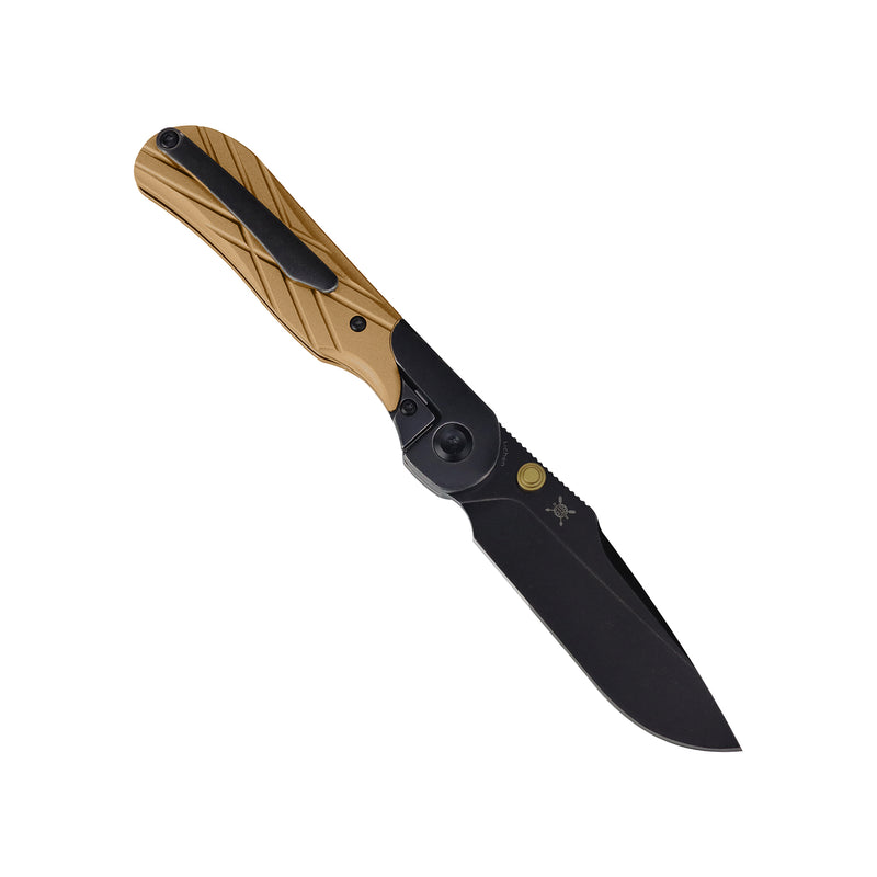 Lichen | Bolster Lock | Bronze Anodized Aluminum with Topo Pattern | 3.02" 154CM | Derek Sharon | T2091A4