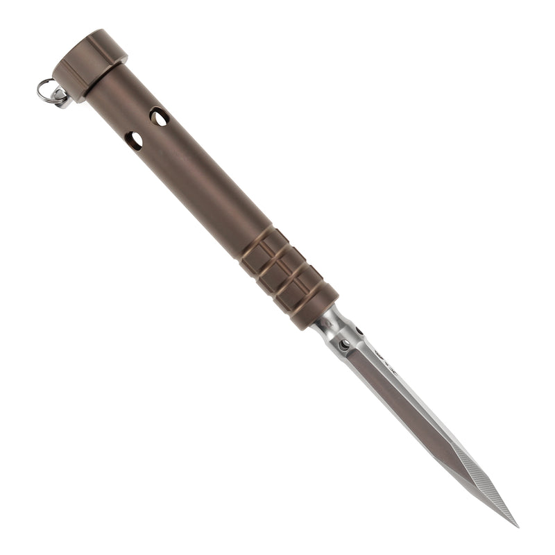 Kansept EDC Tool Stiletto G005A9 5CR13 Blade & Bronze Anodized Titanium Handle Designed by Marco Panella