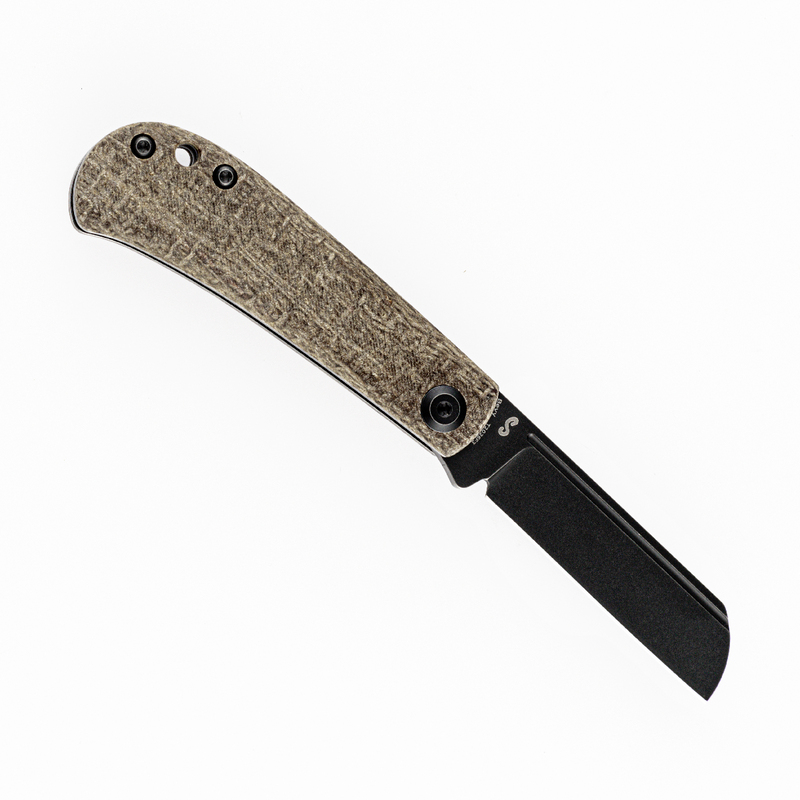 KANSEPT Bevy Slip Joint Knife Brown Micarta Handle (2.9'' 154CM Blade)Nick Swan Design-T2026F3