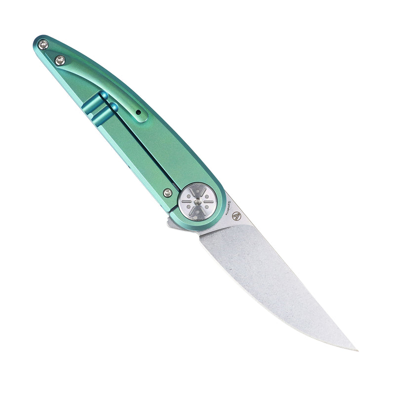 Symétrix | Frame Lock | Green Anodized Titanium | 2.85" CPM S35VN | Alain André Design | K2141A2