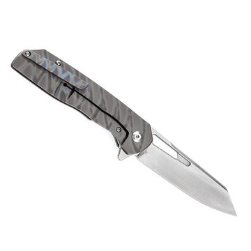 KANSEPT Shard K1006A15 Satin CPM-S35VN Blade Tiger Stripe Flamed Titanium Handle With Kim Ning Design