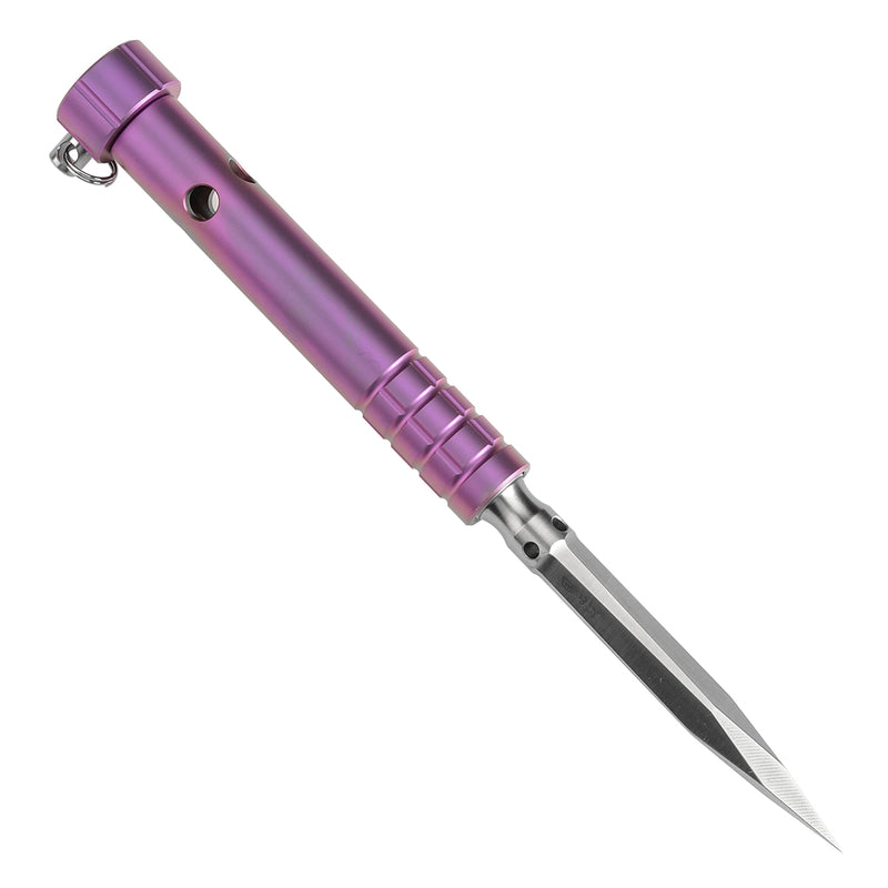 Kansept EDC Tool Stiletto G005A5 5CR13 Steel & Purple Anodized Titanium Designed by Marco Panella