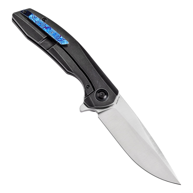 KANSEPT Accipiter Black Anodized Titanium and Timascus Handle (3.50" CPM S35VN Blade) Kim Ning Design-K1007E3
