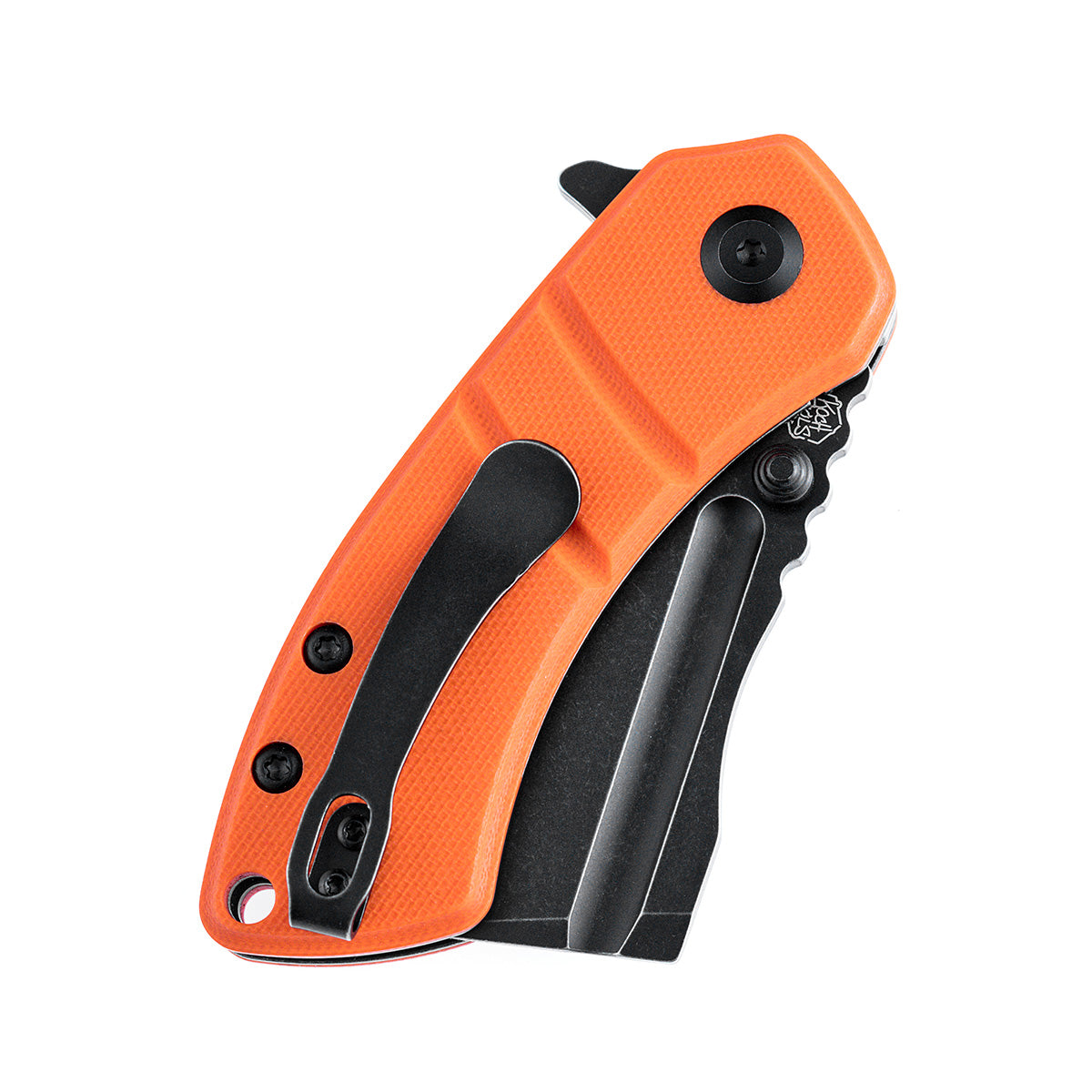 KANSEPT Korvid M Thumb Studs/Flipper Knife Orange G10 Handle (2.45