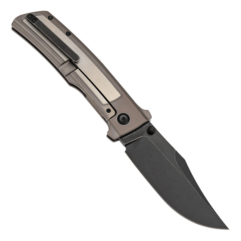 KANSEPT Bison Thumb Stub Bronze Anodized Titanium  Handle 4.25" CPM S35VN Blade) with Ray Laconico Knives Design-K1108B3