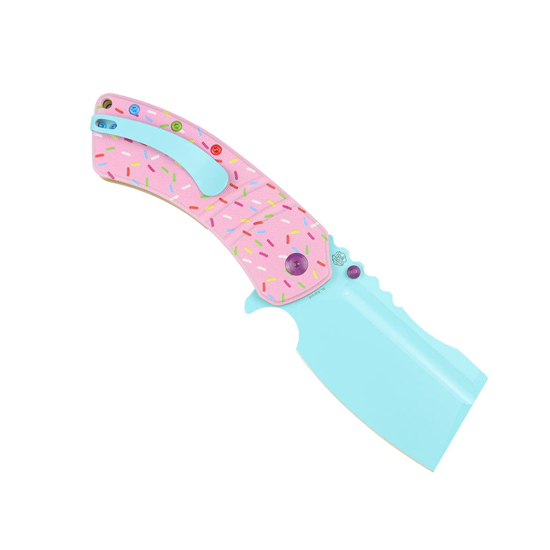 Only for Cutomers outside of US-KANSEPTXL Korvid Flipper Knife G10 with Donut Print  Handle (3.55'' 154CM Blade) Koch Tools Dsign-T1030B6