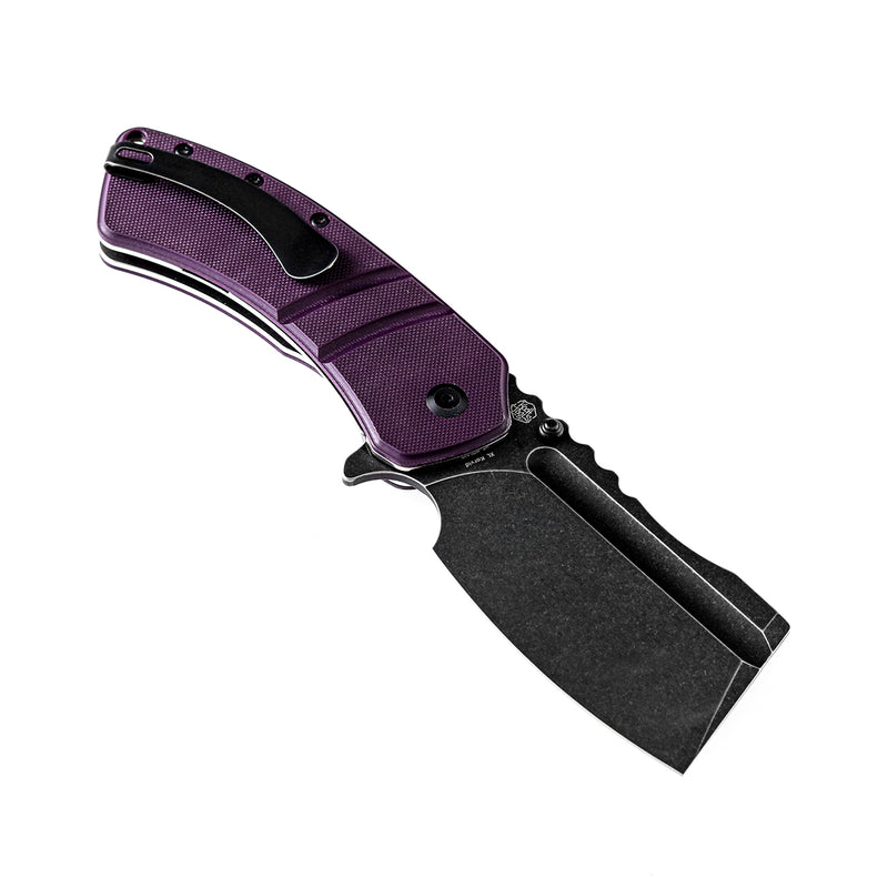 KANSEPT XL Korvid Thumb Stub Purple G10 Handle (3.55" 154CM Blade) Designed by Koch Tools-T1030A4