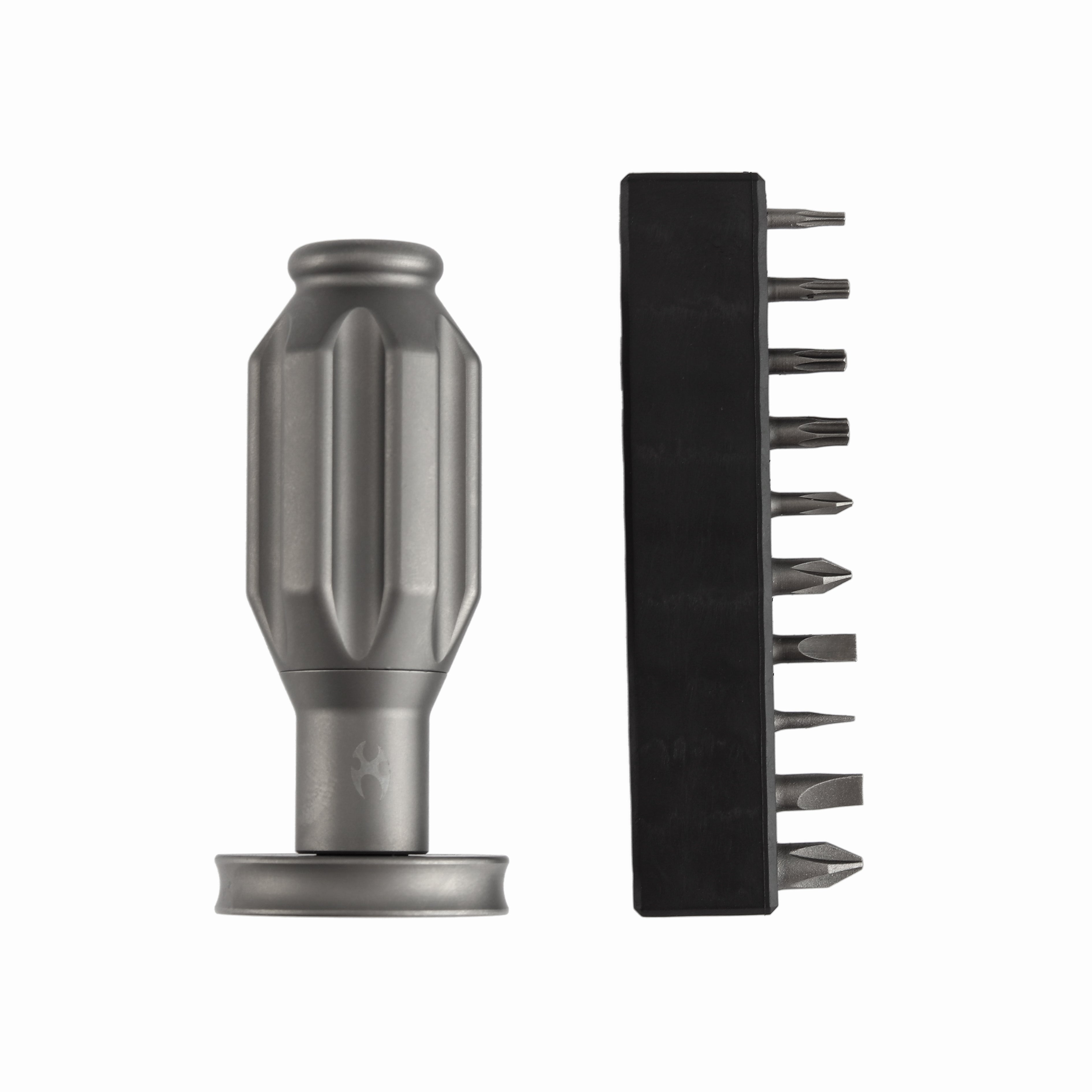 Kansept EDC Bit Driver Drive-R-Saurus G018P1 –Beadblasted Titanium
