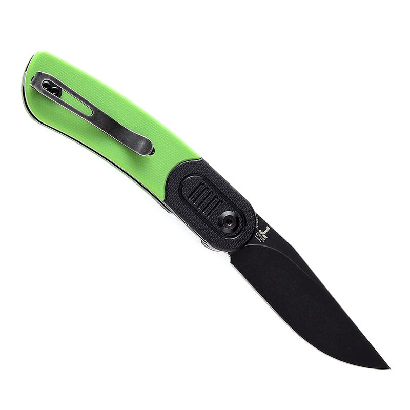 KANSEPT Reverie T2025B2 Black Stonewashed 154CM Blade Black and Green G10 Handle Design by Justin Lundquist