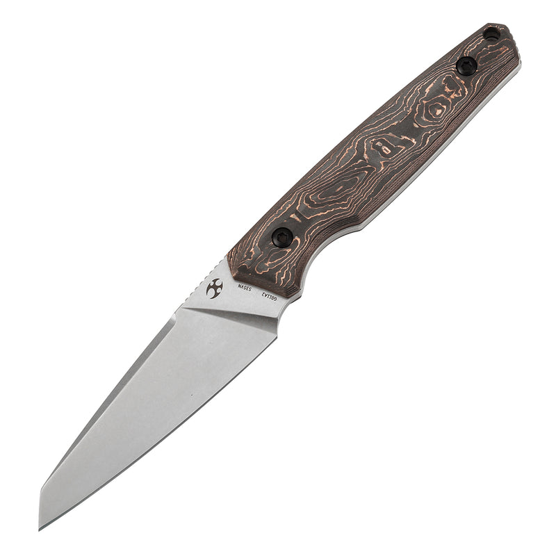 KANSEPT Fixed Blade Parr Copper Carbon Fiber Handle (2.87" CPM S35VN Blade) with Jonathan Styles Design-G011A2
