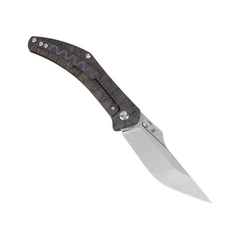 Navaja | Frame Lock | Tiger Stripe Flamed Titanium | 3.61" CPM S35VN | Pinkerton Knives | K1149A4