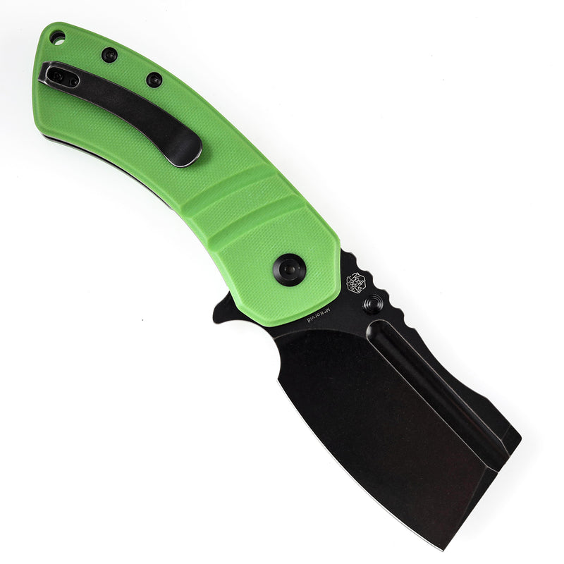 KANSEPT M+ Korvid Thumb Studs/Flipper Knife Grass Green G10 Handle (3.07'‘ 154CM Blade ) Koch Tools Design-T2030B3U