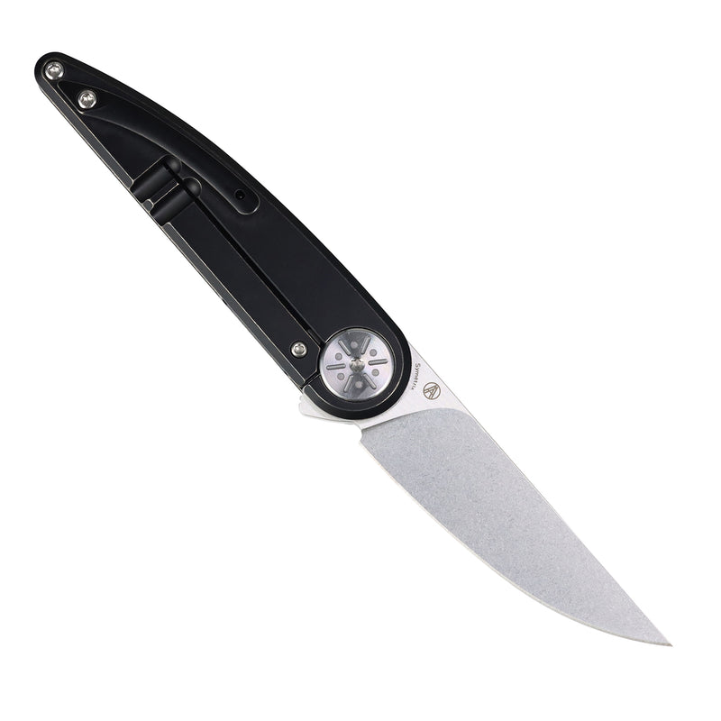 Symétrix | Frame Lock | Blackwash Titanium | 2.85" CPM S35VN | Alain André Design | K2141A1