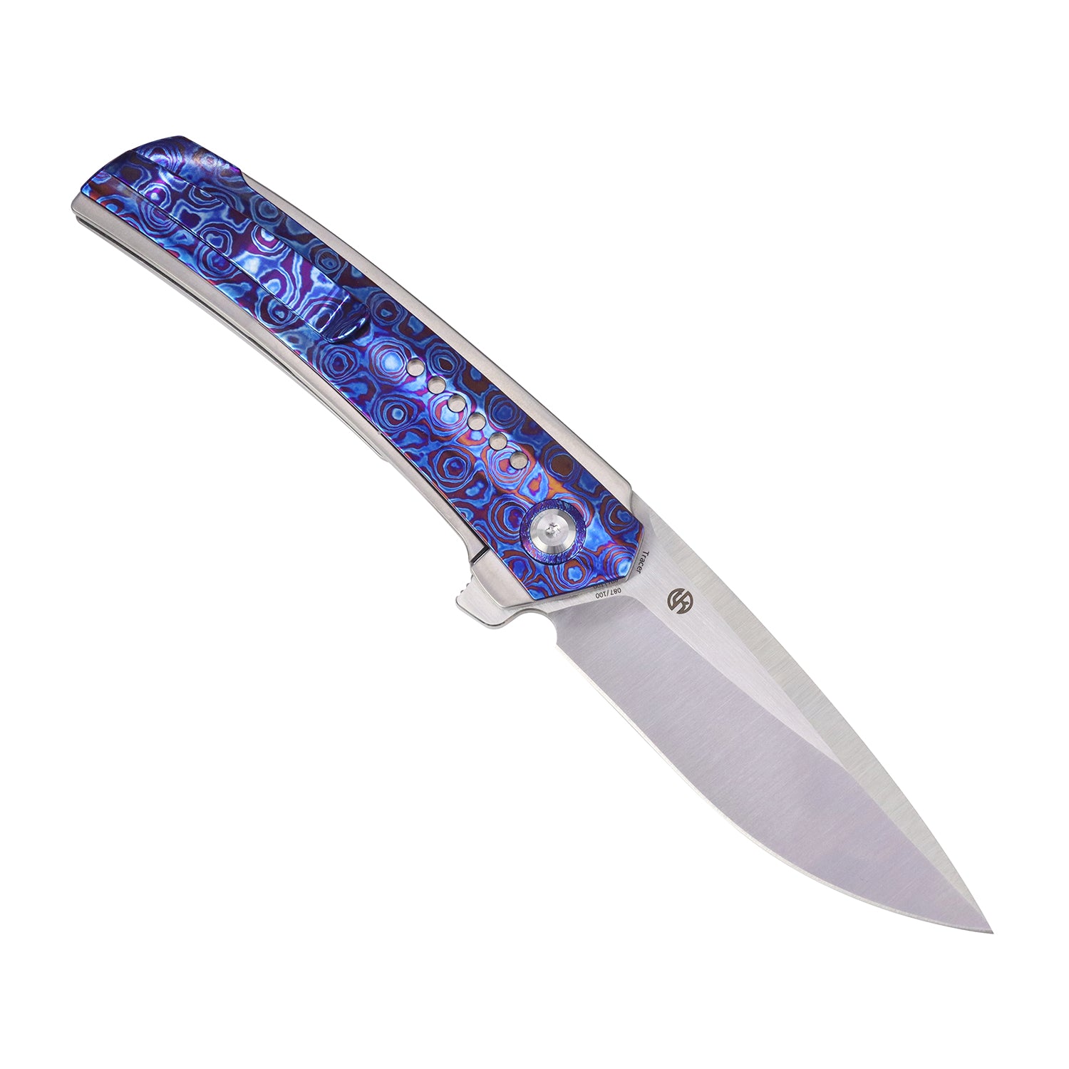 Tracer | Frame Lock | Titanium & Timascus | 3.46