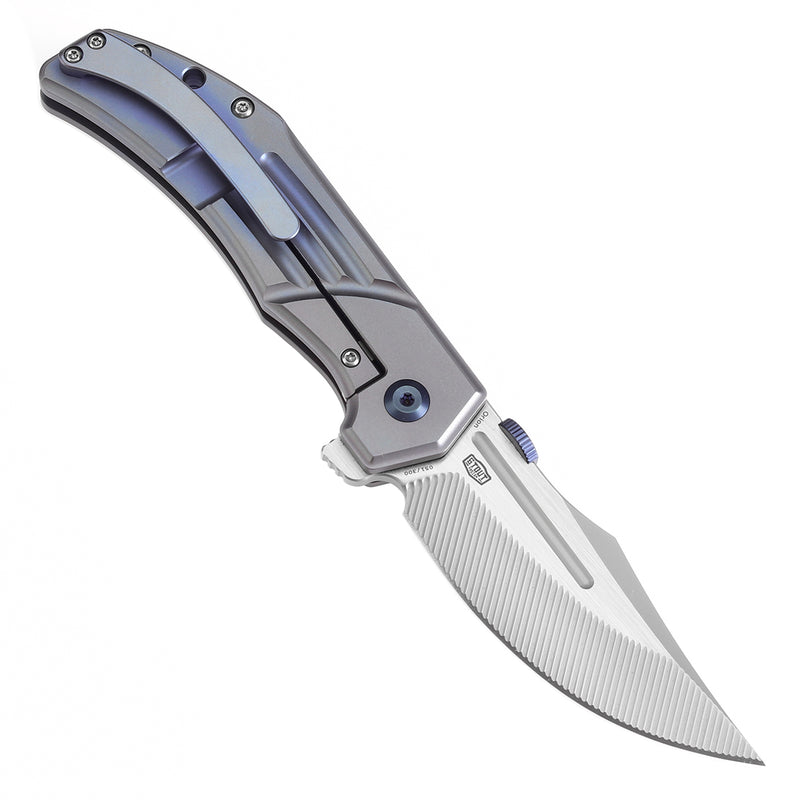 KANSEPT Orion Limited-version KANSEPT Orion Flipper Blue Anodized Titanium Handle (3.07''CPM S35VN with CNC Milling Blade) JB Stout Design -K1089A1