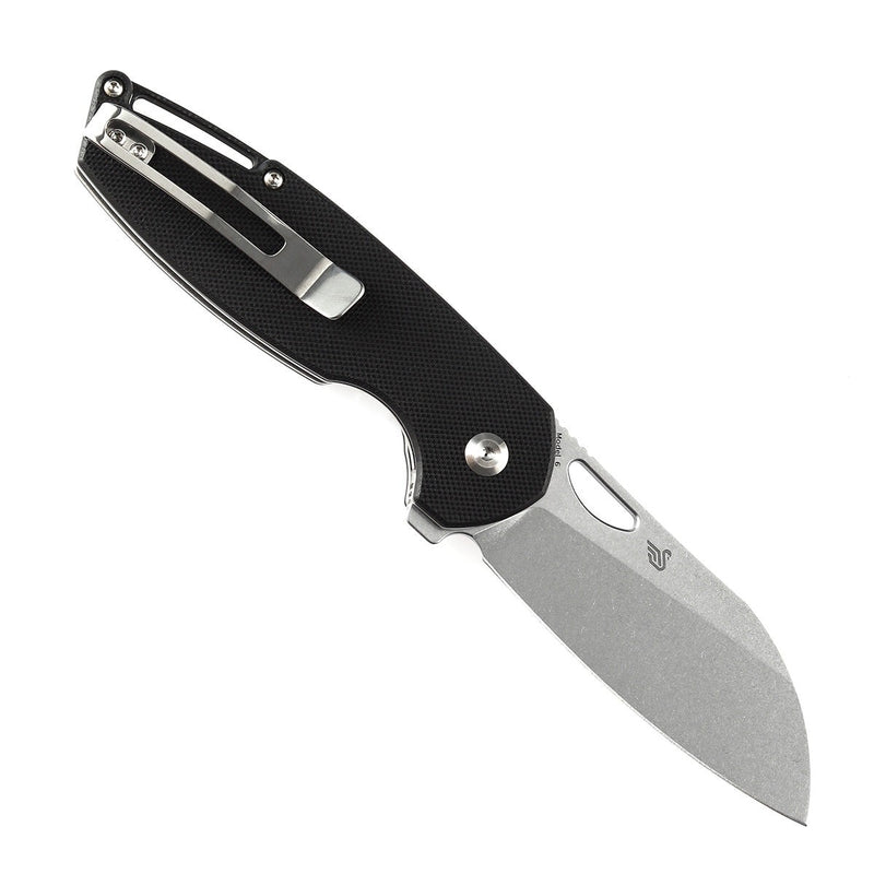 KANSEPT Model 6 Flipper/Thumb Hole Knife  Black G10 Handle (3.1'' 154CM Blade) -T1022A1