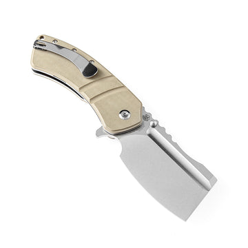 KANSEPT XL Korvid Thumb Studs/ Flipper Light Sand G10 Handle(3.55'' 154CM Blade)Koch Tools Design-T1030A5