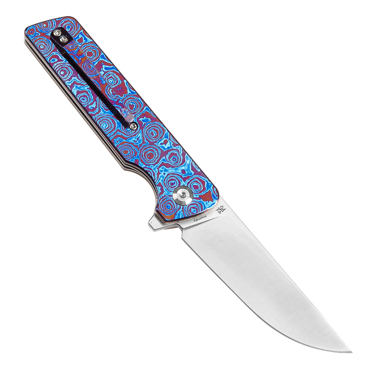 KANSEPT Anomaly Flipper Knife Timascus Handle with Timascus Clip