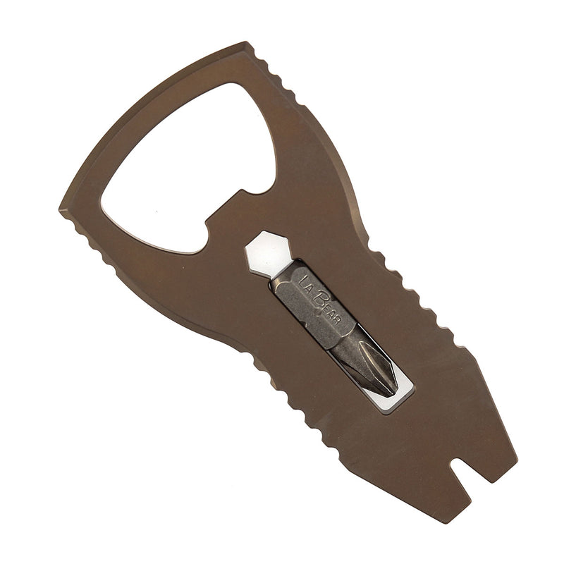 Kansept EDC PryofSorts C010A4 EDC Multi-Tool | Bronze Anodized Titanium| Bottle Opener, Pry Bar & Screwdriver | Designed by Koch Tools
