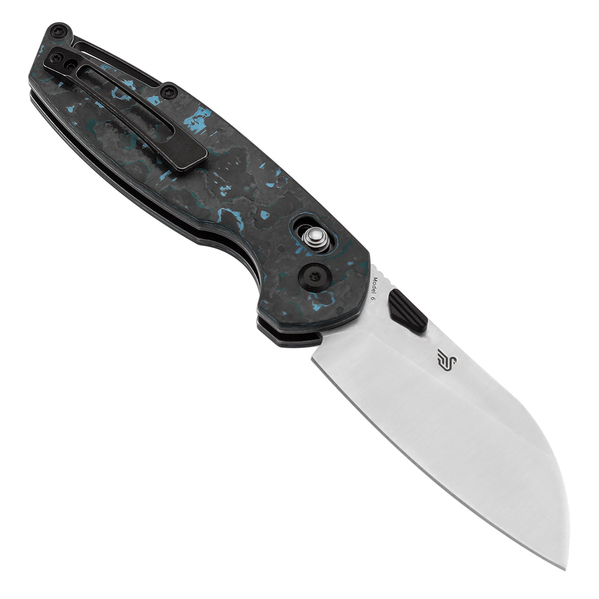 KANSEPT Model 6 Crossbar Lock Knife Arctic Storm Carbon Fiber