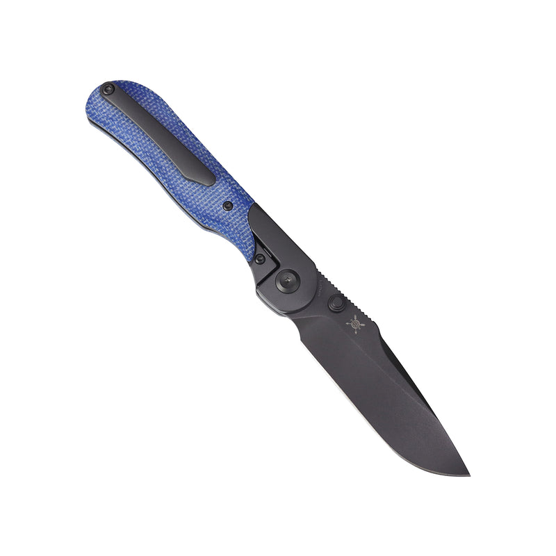 Lichen | Bolster Lock | Blue Micarta | 3.02" 154CM | Derek Sharon | T2091A2