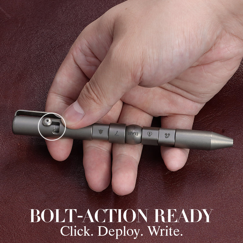Kansept EDC Titanium Bolt-Action Pen Customizer– Customizable Inserts, Jackpot Vibes Pattern | Designed by Kevin Passon|G013P1