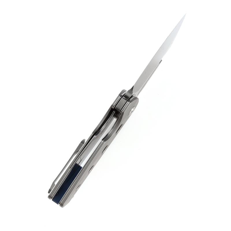 KANSEPT Rafe Flipper Knife Bead Blasted Titanium Handle (2.6''  CPM-S35VN Blade) 4T5 Design-K2048A1