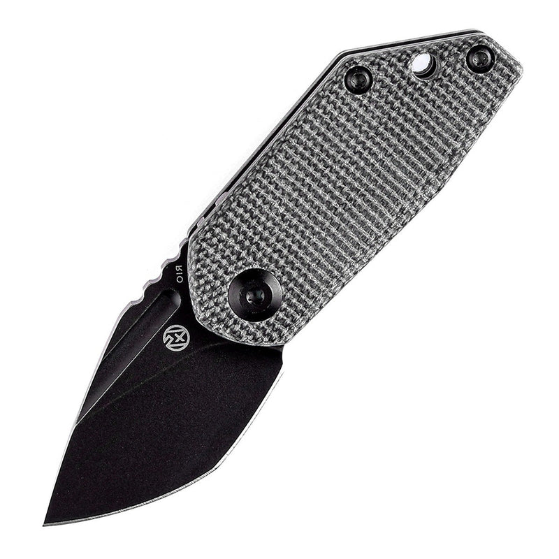 KANSEPT RIO Flipper Knife Black Micarta Handle (1.56'' M390 Blade)4T5 Design-K3044A3