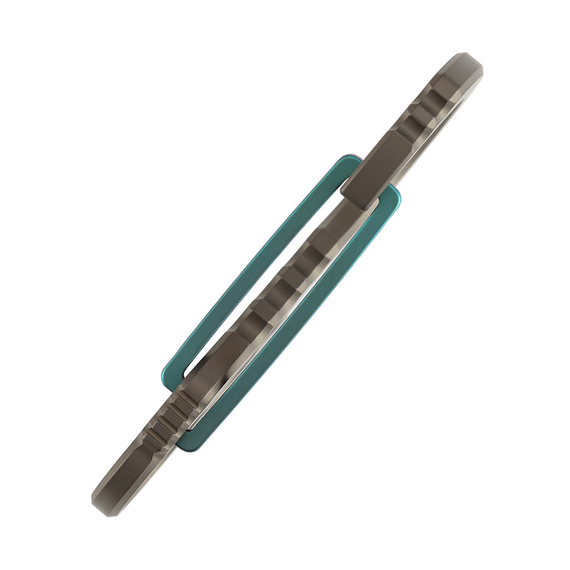 Kansept EDC Tools Carabiner C011A4 Bronze Anodized Titanium with Green Anodized Lock Climbing Carabiner Koch Tools Designed