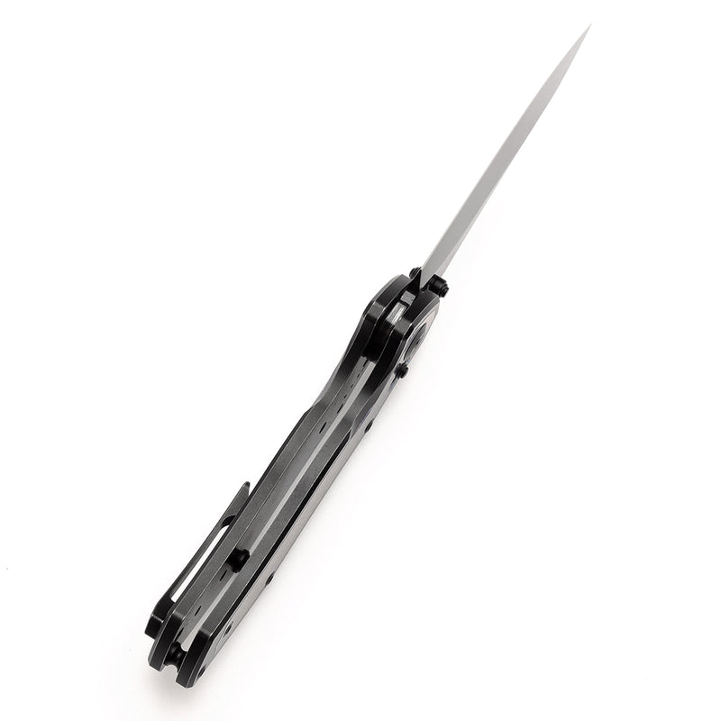 KANSEPT Apollo Cross Bar Lock Blackwash Titanium with Timascus Handle (3.11“ CPM S35VN Blade) with War Blades Design-K2107V5